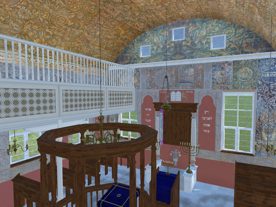 3D-Ansicht Synagogenhauptraum