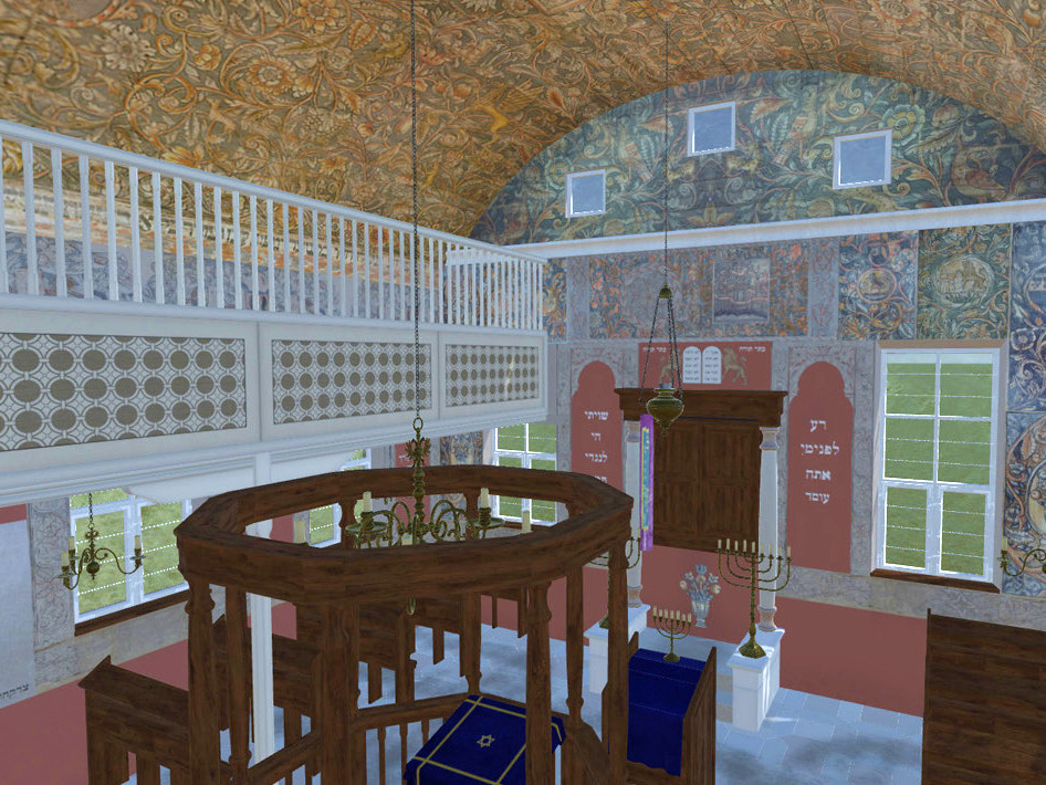3D-Ansicht Synagogenhauptraum